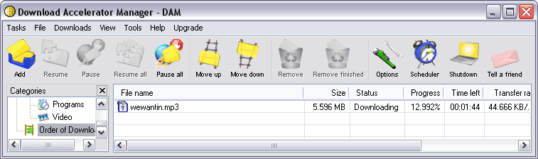 Download Accelerator Manager (DAM)