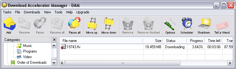 Download Accelerator Manager (DAM)